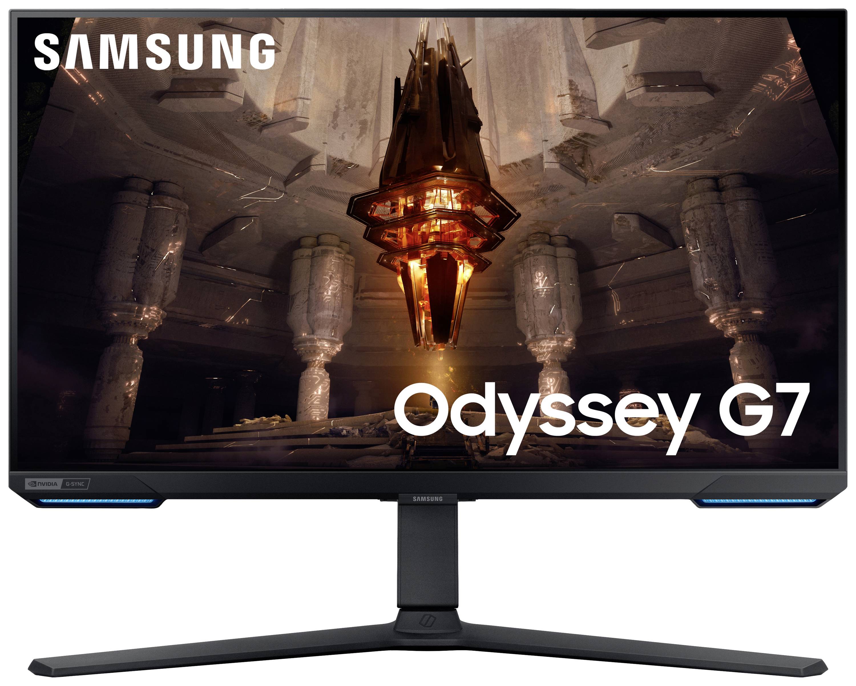 Samsung Odyssey G7 S28BG700EP LED-Monitor EEK F (A - G) 71.1 cm (28 Zoll) 3840 x 2160 Pixel 16:9 1 ms HDMI®, DisplayPort, USB-A (USB 3.2 Gen 1), USB