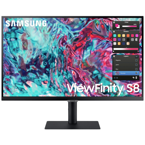 Samsung ViewFinity S8 S27B800TGU LED-Monitor EEK F (A - G) 68.6cm (27 Zoll) 3840 x 2160 Pixel 16:9 5 ms HDMI®, Thunderbolt