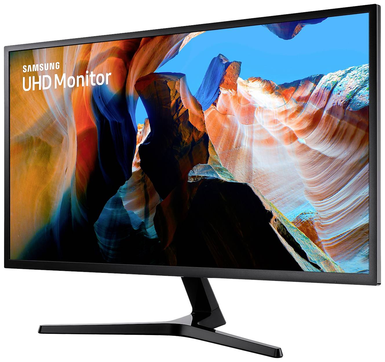 Samsung U32J590UQP LED-Monitor EEK F (A - G) 81.3 cm (32 Zoll) 3840 x 2160 Pixel 16:9 4 ms DisplayPort, HDMI®, Kopfhörer (3.5 mm Klinke) VA LCD