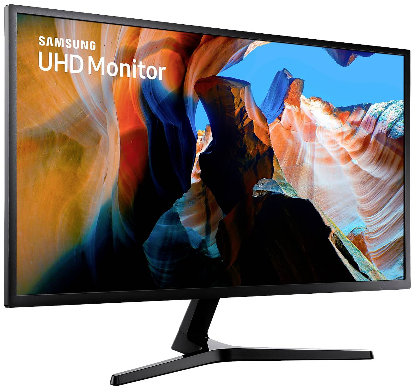 Samsung U32J590UQP LED-Monitor EEK F (A - G) 81.3 cm (32 Zoll) 3840 x 2160 Pixel 16:9 4 ms DisplayPort, HDMI®, Kopfhörer (3.5 mm Klinke) VA LCD