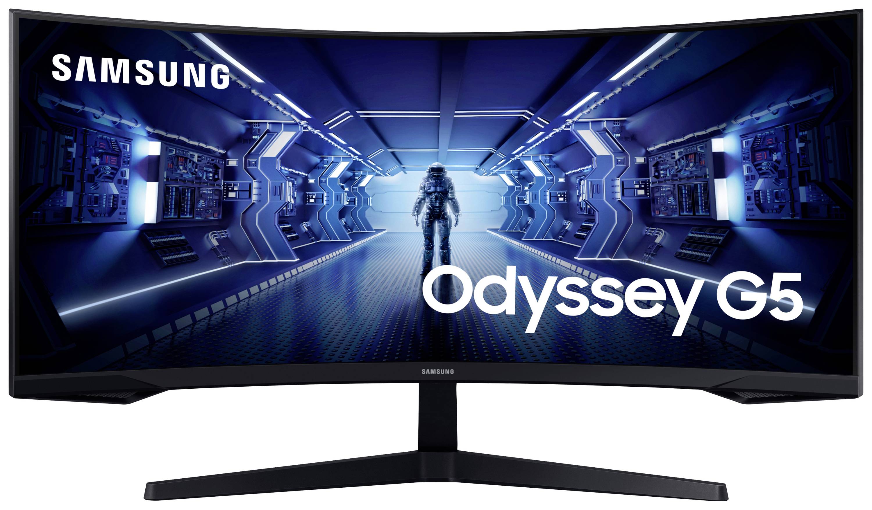 Samsung Odyssey G5 C34G55TWWP LED-Monitor EEK G (A - G) 86.4 cm (34 Zoll) 3440 x 1440 Pixel 21:9 1 ms DisplayPort, HDMI®, Kopfhörer (3.5 mm Klinke)