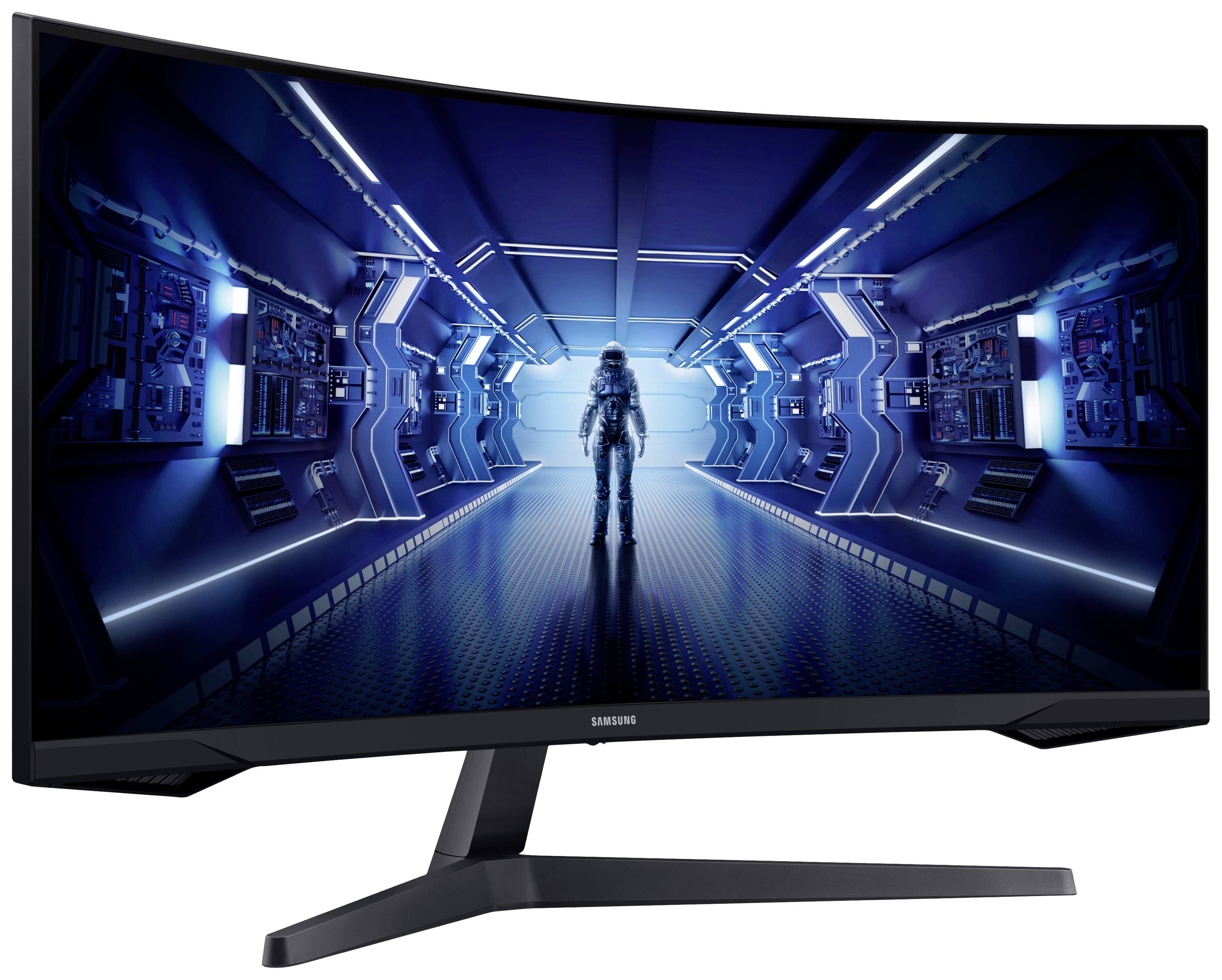 Samsung Odyssey G5 C34G55TWWP LED-Monitor EEK G (A - G) 86.4 cm (34 Zoll) 3440 x 1440 Pixel 21:9 1 ms DisplayPort, HDMI®, Kopfhörer (3.5 mm Klinke)