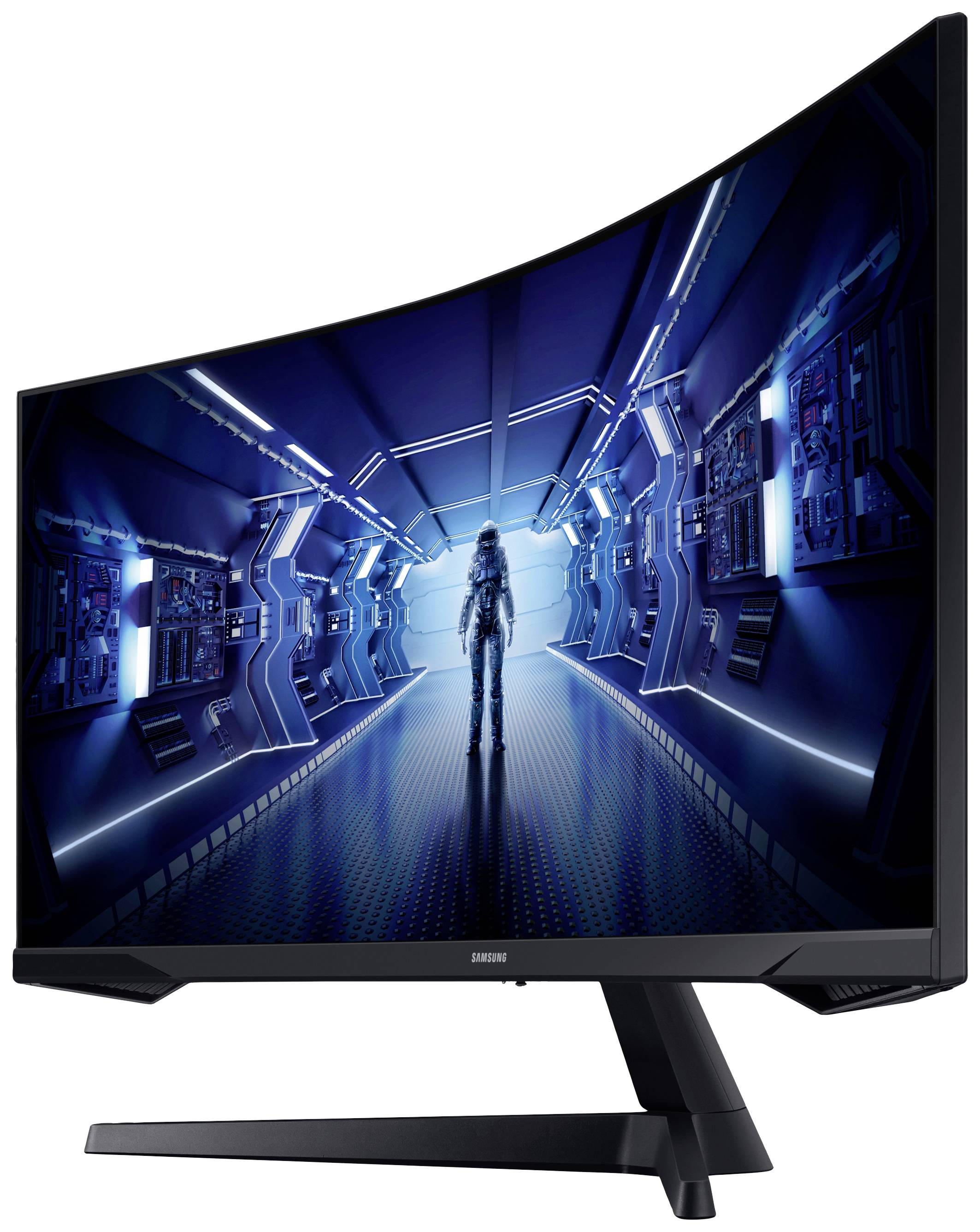 Samsung Odyssey G5 C34G55TWWP LED-Monitor EEK G (A - G) 86.4 cm (34 Zoll) 3440 x 1440 Pixel 21:9 1 ms DisplayPort, HDMI®, Kopfhörer (3.5 mm Klinke)