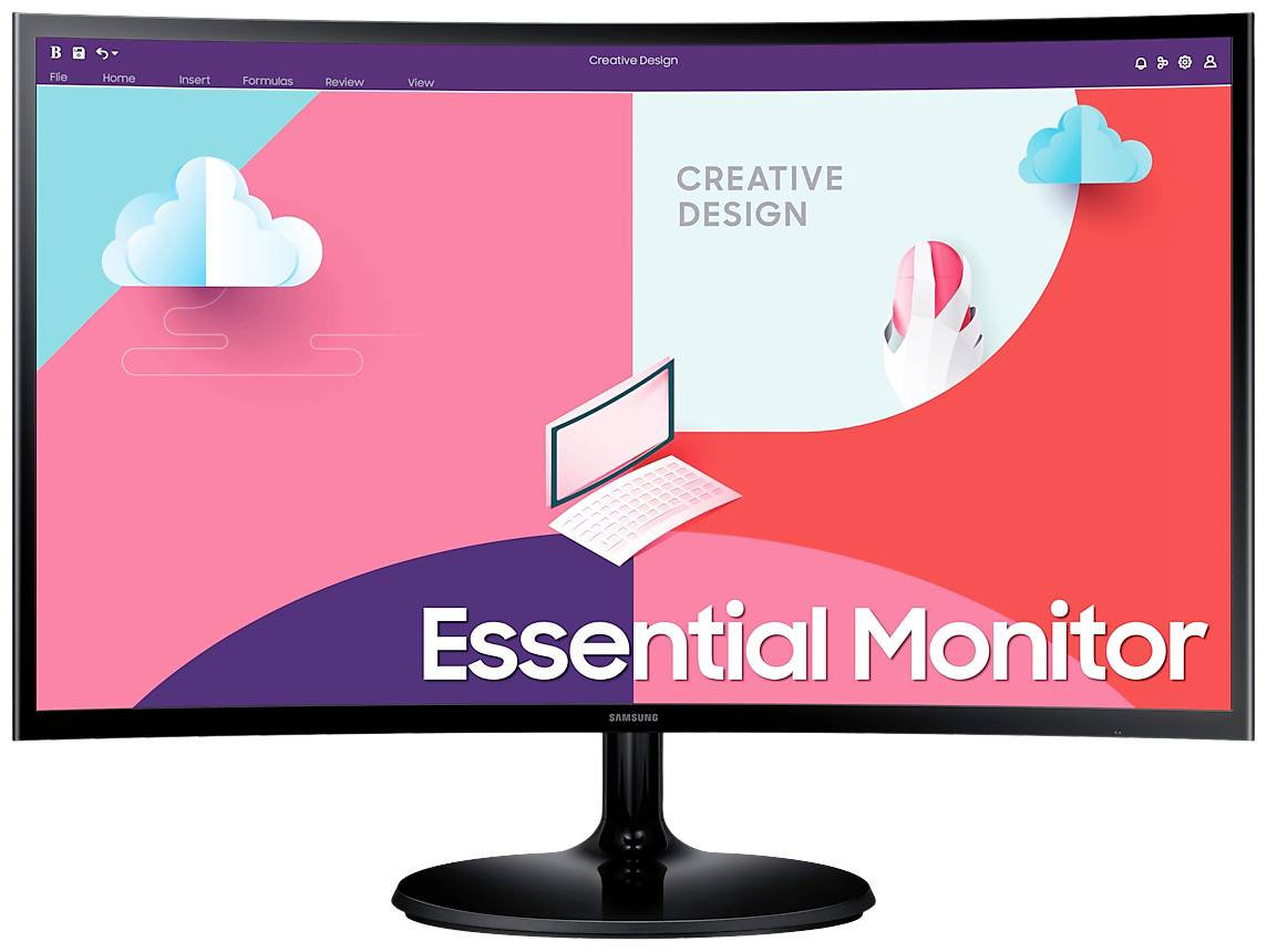 Samsung S24C364EAU LED-Monitor EEK E (A - G) 61 cm (24 Zoll) 1920 x 1080 Pixel 16:9 4 ms HDMI®, VGA, Kopfhörer (3.5 mm Klinke) VA LCD