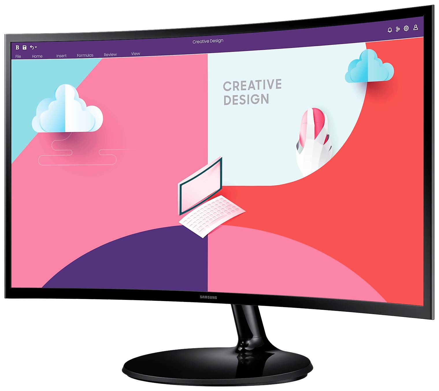 Samsung S24C364EAU LED-Monitor EEK E (A - G) 61 cm (24 Zoll) 1920 x 1080 Pixel 16:9 4 ms HDMI®, VGA, Kopfhörer (3.5 mm Klinke) VA LCD