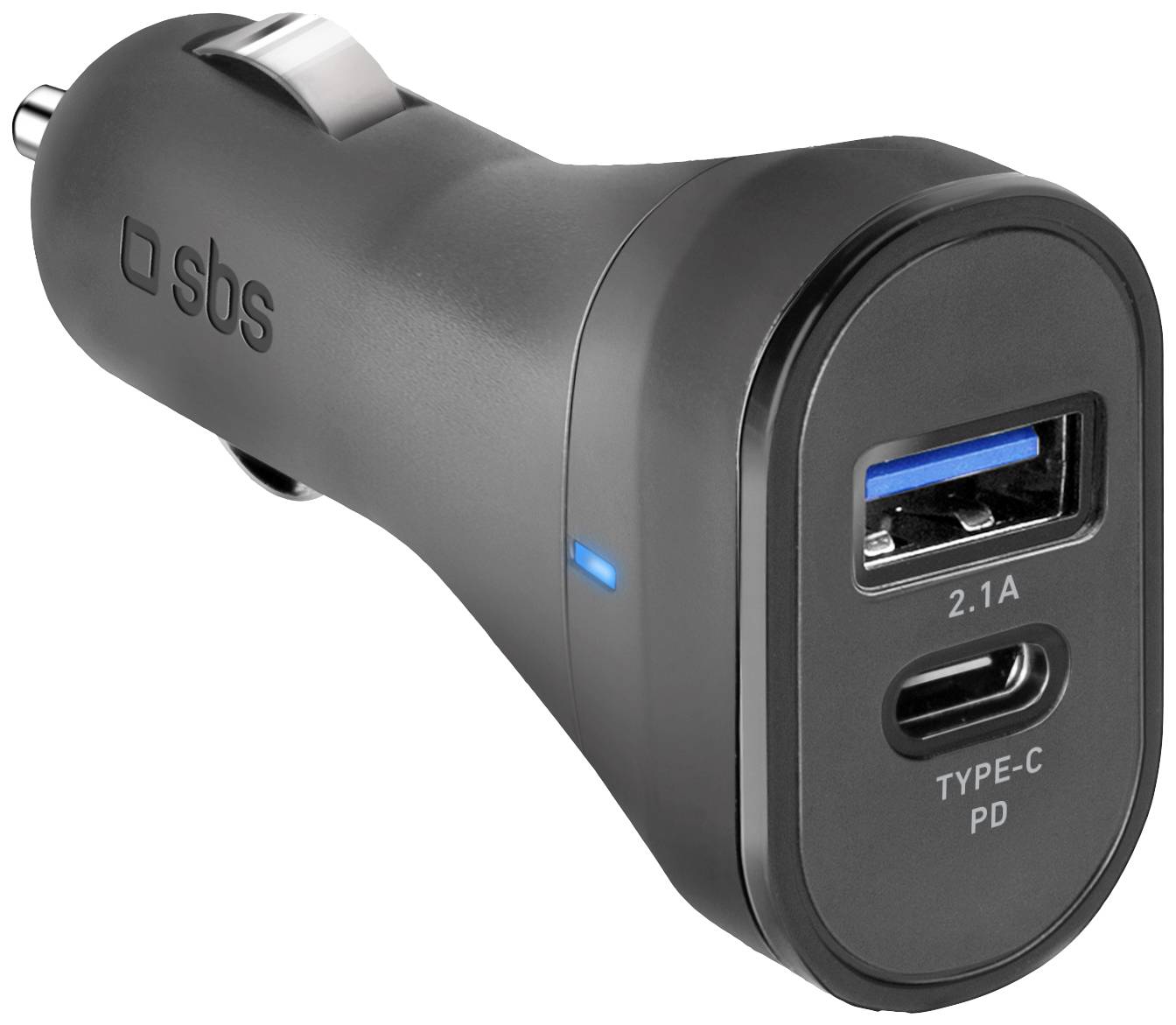 Sbs mobile Typ C - USB KFZ-Ladegerät von 2.1A USB-Ladegerät 10W 