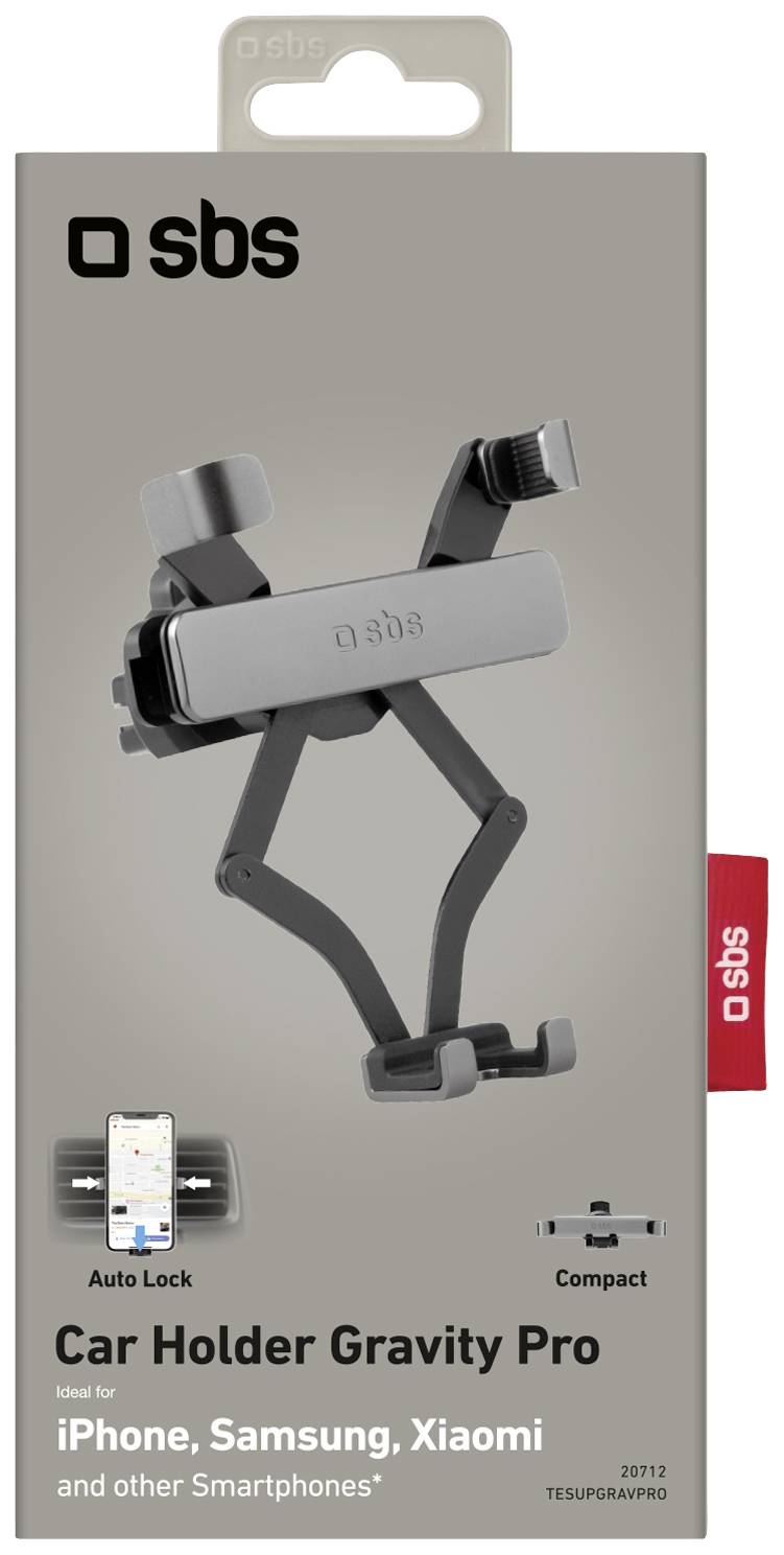 Sbs mobile TESUPGRAVPRO Lüftungsgitter Handy-Kfz-Halterung 360° drehbar 80mm (max)
