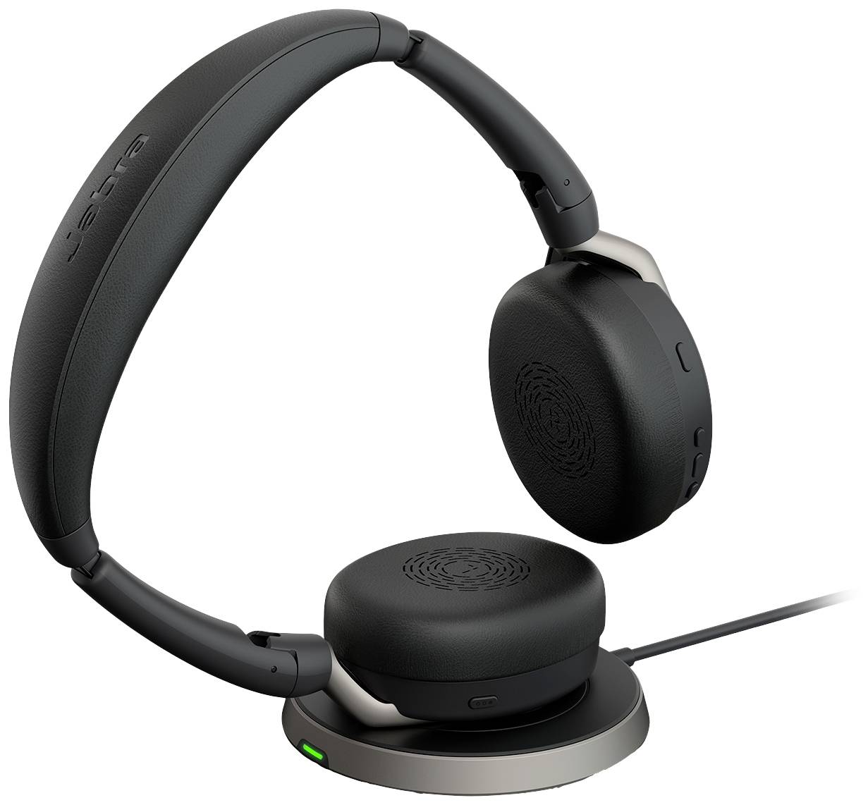 Jabra Evolve2 65 Flex Link380a MS + Ladepad On Ear Headset Bluetooth® Stereo Schwarz Noise Cancelling Headset