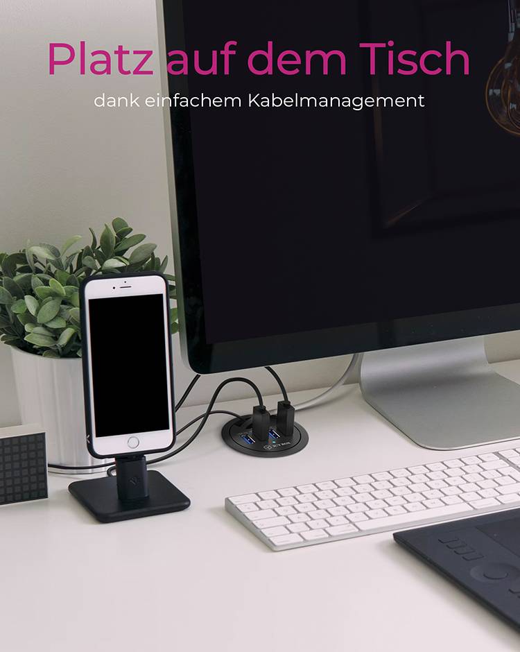 ICY BOX IB-HUB1403 4 Port USB 3.2 Gen 1-Hub (USB 3.0) Schwarz