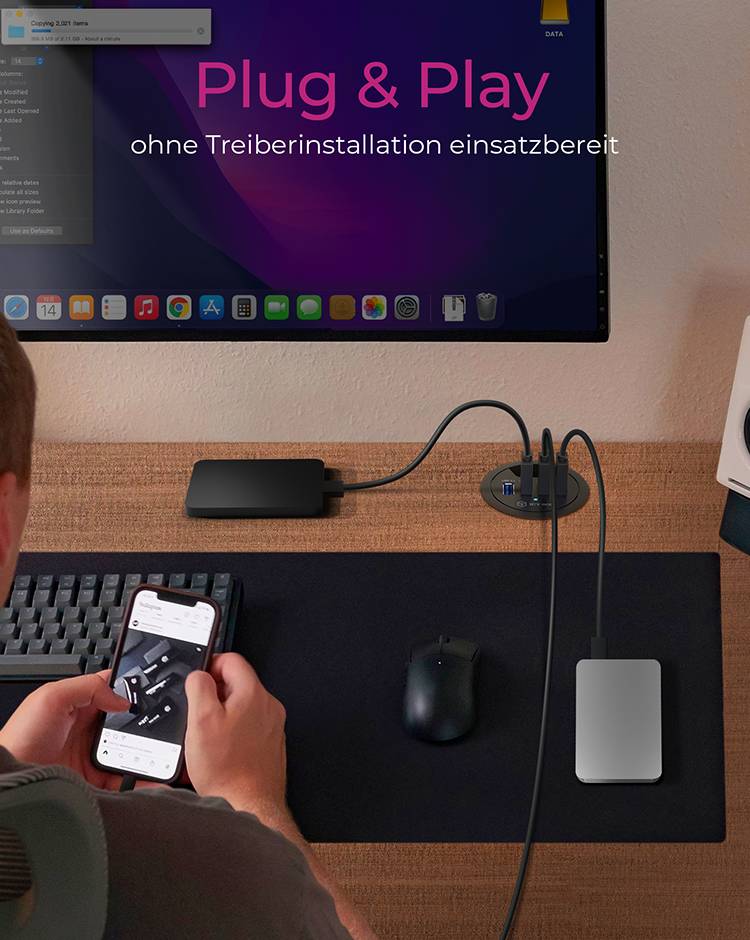 ICY BOX IB-HUB1403 4 Port USB 3.2 Gen 1-Hub (USB 3.0) Schwarz