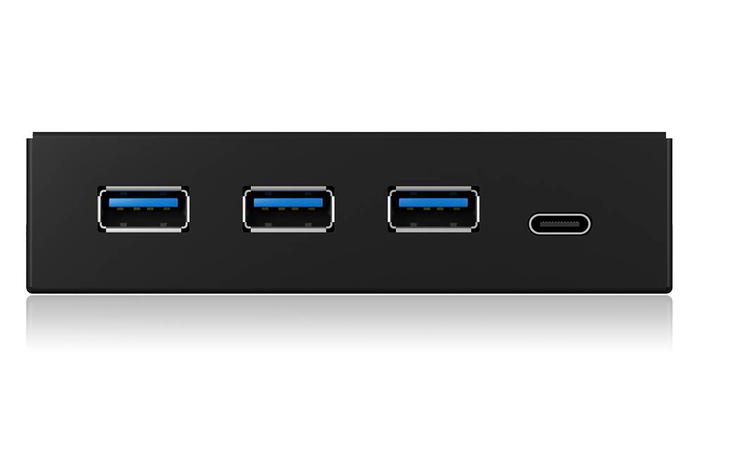 ICY BOX IB-HUB1418-i3 4 Port USB 3.2 Gen 1-Hub (USB 3.0) Schwarz