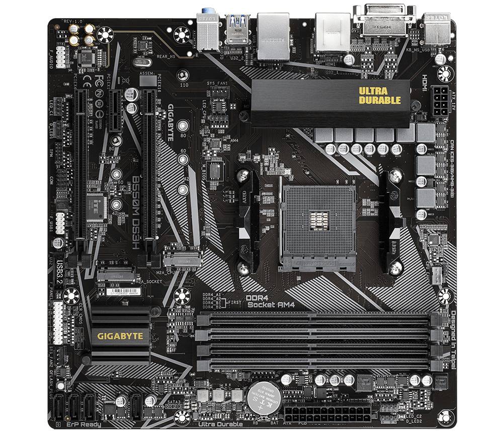 Gigabyte B550M DS3H Mainboard Sockel (PC) AMD® AM4 Formfaktor (Details) Micro-ATX Mainboard-Chipsatz AMD® B550