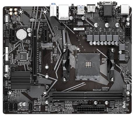 Gigabyte A520M S2H Mainboard Sockel (PC) AMD® AM4 Formfaktor (Details) Micro-ATX