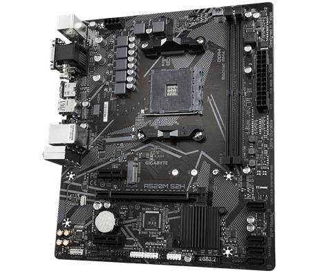 Gigabyte A520M S2H Mainboard Sockel (PC) AMD® AM4 Formfaktor (Details) Micro-ATX