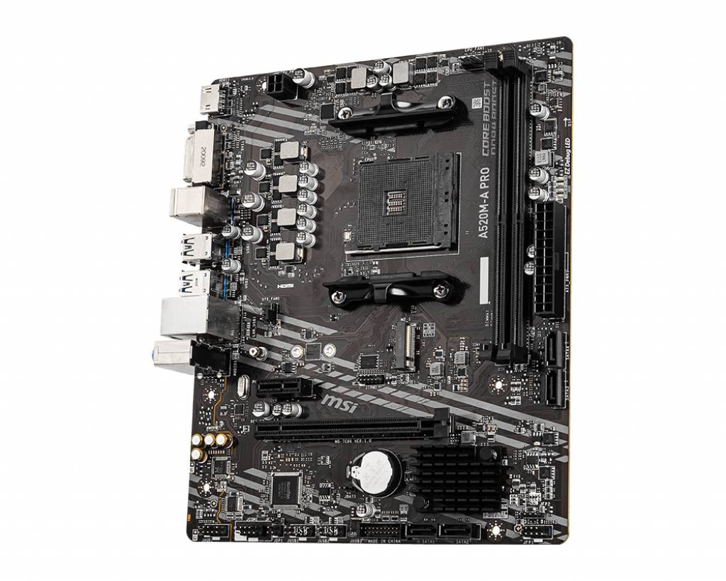 MSI A520M-A PRO Mainboard Sockel (PC) AMD® AM4 Formfaktor (Details) Micro-ATX Mainboard-Chipsatz AMD® A520