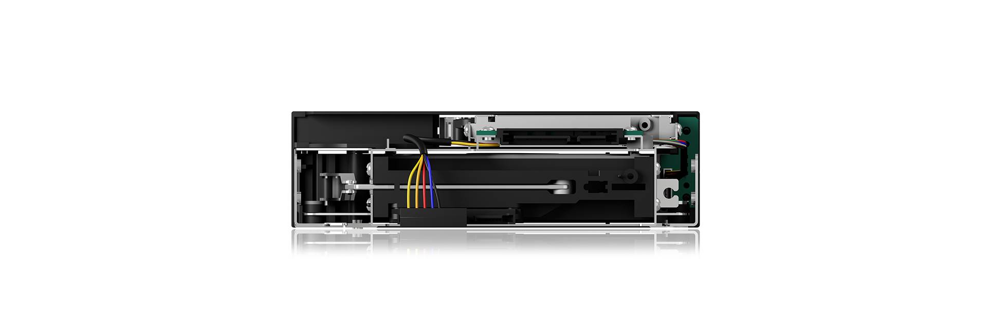 IB-173SSK, ICY BOX 2fach Wechselrahmen für SATA/SAS, 1x 2,5" + 1x 3,5" SATA HDD zu 2x SATA Host in 1x 5,25" Einschub