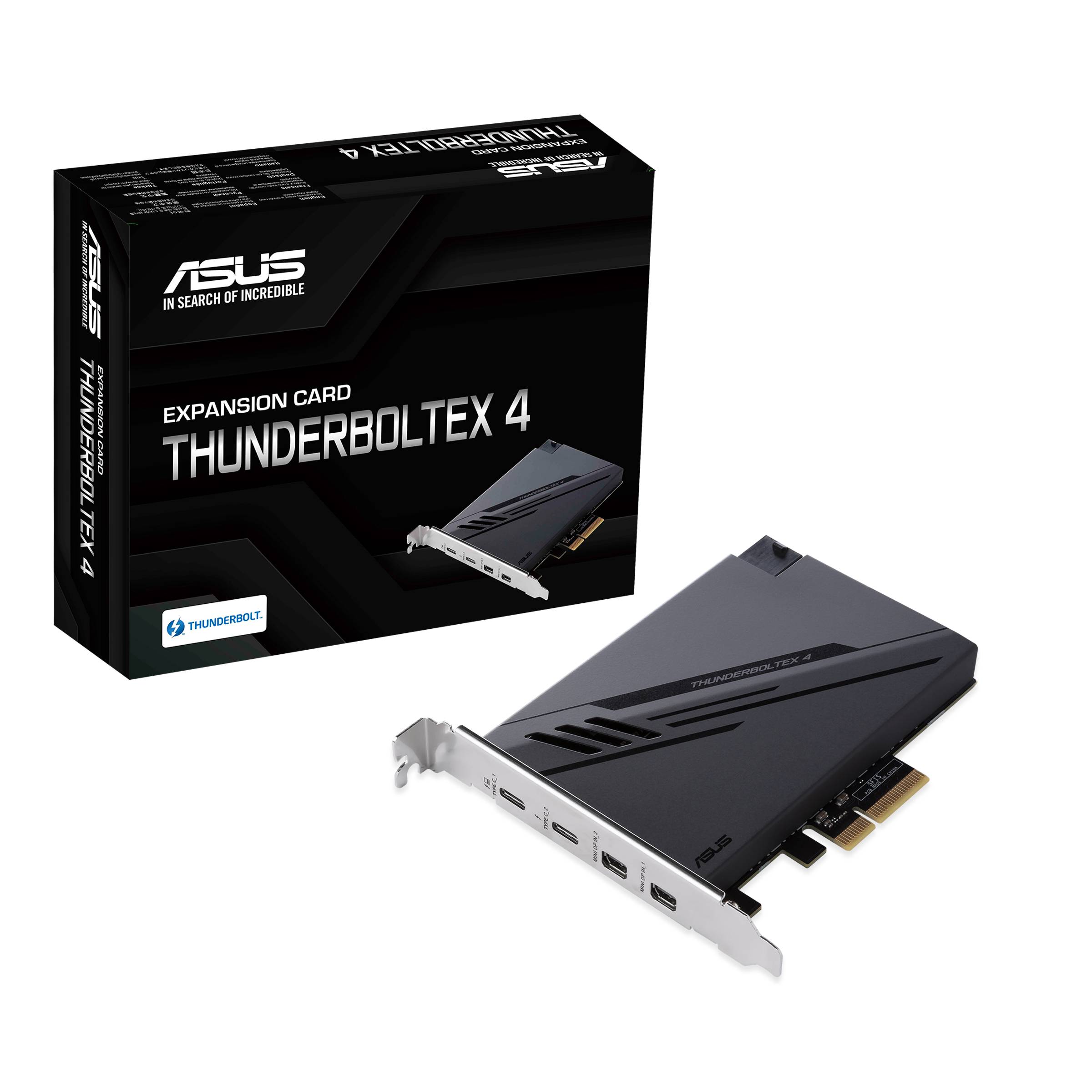 Asus ThunderboltEX 4 PCI-Express Karte Mini DisplayPort, PCIe, Thunderbolt, USB-A (USB 2.0), USB-A (USB 3.2 Gen 2) PCIe