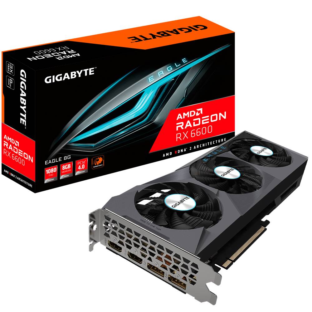 Gigabyte Grafikkarte RX 6600 8 GB PCIe 3.0 x8