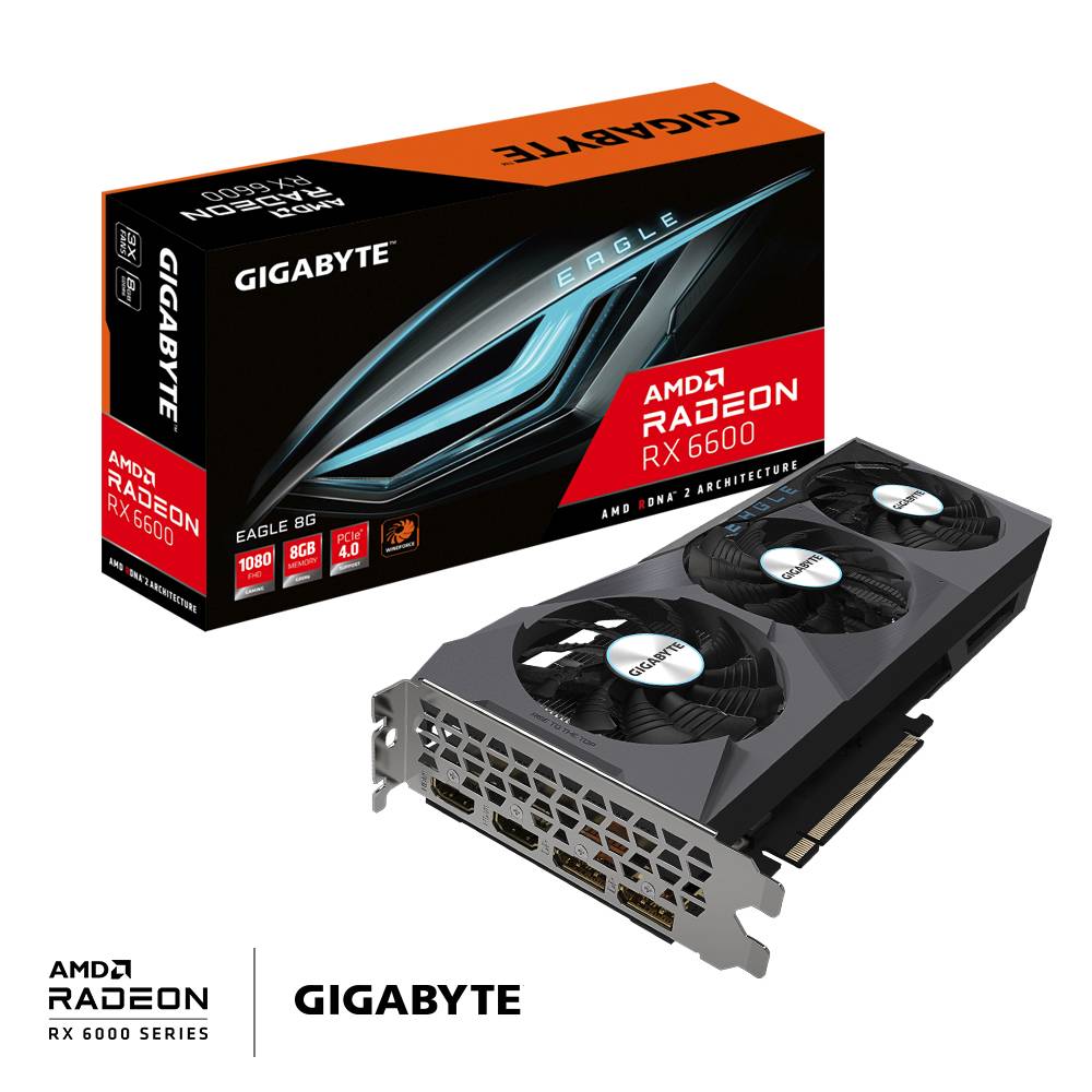 Gigabyte Grafikkarte RX 6600 8 GB PCIe 3.0 x8