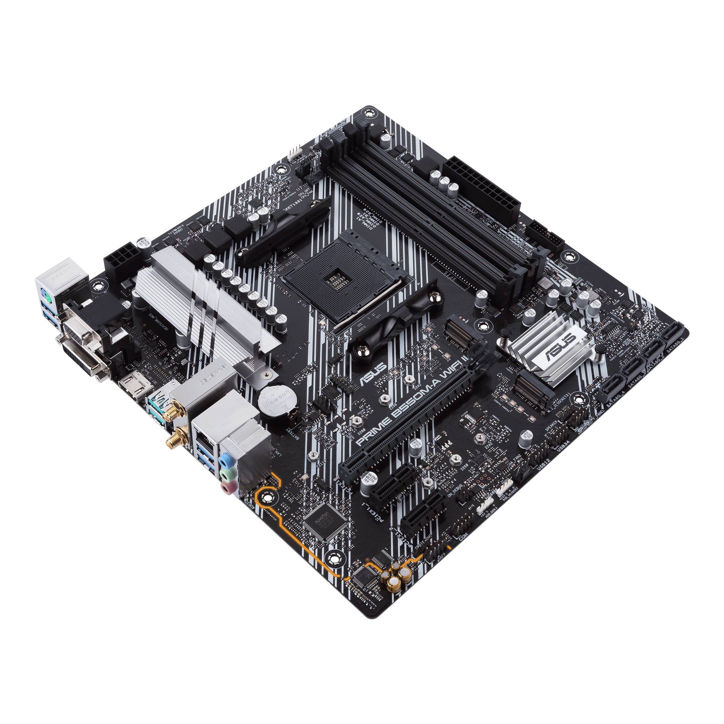 Asus PRIME B550M-A WIFI II Mainboard Sockel (PC) AMD® AM4 Formfaktor (Details) Micro-ATX Mainboard-Chipsatz AMD® B550
