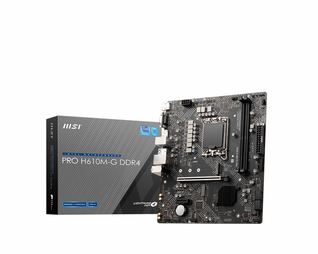 MSI PRO H610M-G DDR4 Mainboard Sockel (PC) Intel® LGA 1700 Formfaktor (Details) Micro-ATX Mainboard-Chipsatz Intel® H610