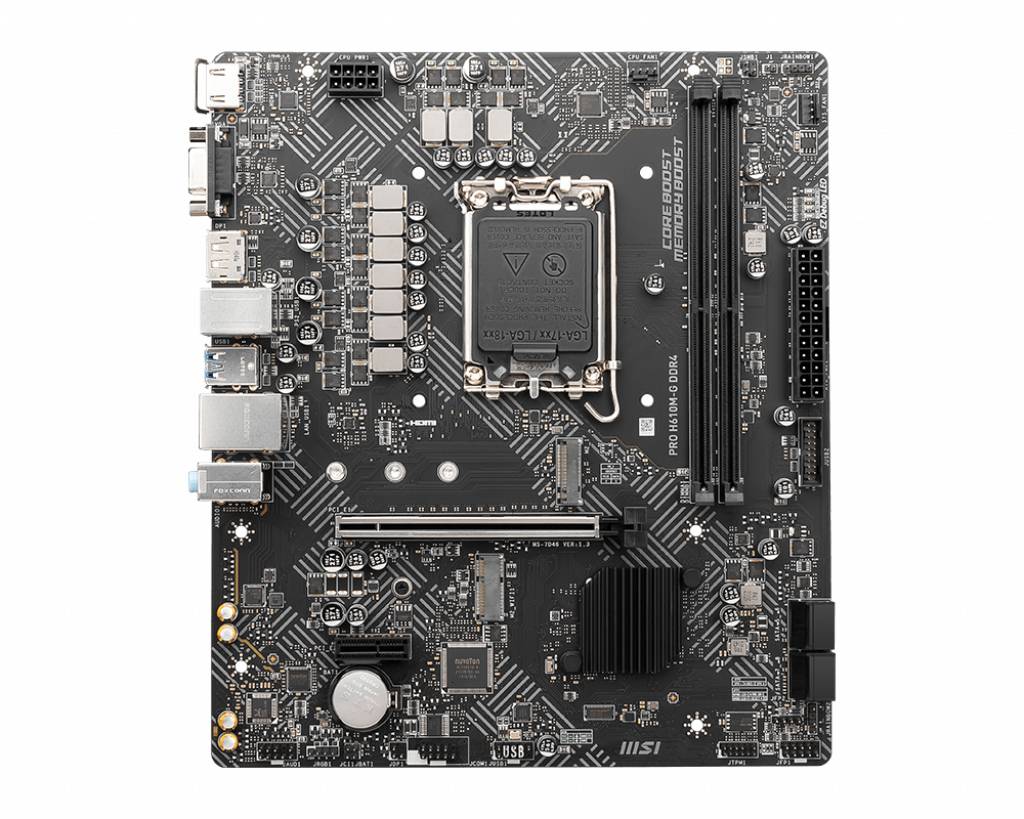 MSI PRO H610M-G DDR4 Mainboard Sockel (PC) Intel® LGA 1700 Formfaktor (Details) Micro-ATX Mainboard-Chipsatz Intel® H610