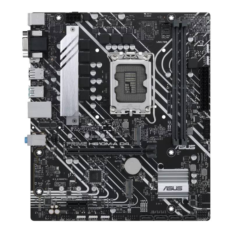 Asus PRIME H610M-A D4-CSM Mainboard Sockel (PC) Intel® LGA 1700 Formfaktor (Details) Micro-ATX Mainboard-Chipsatz Intel® H610