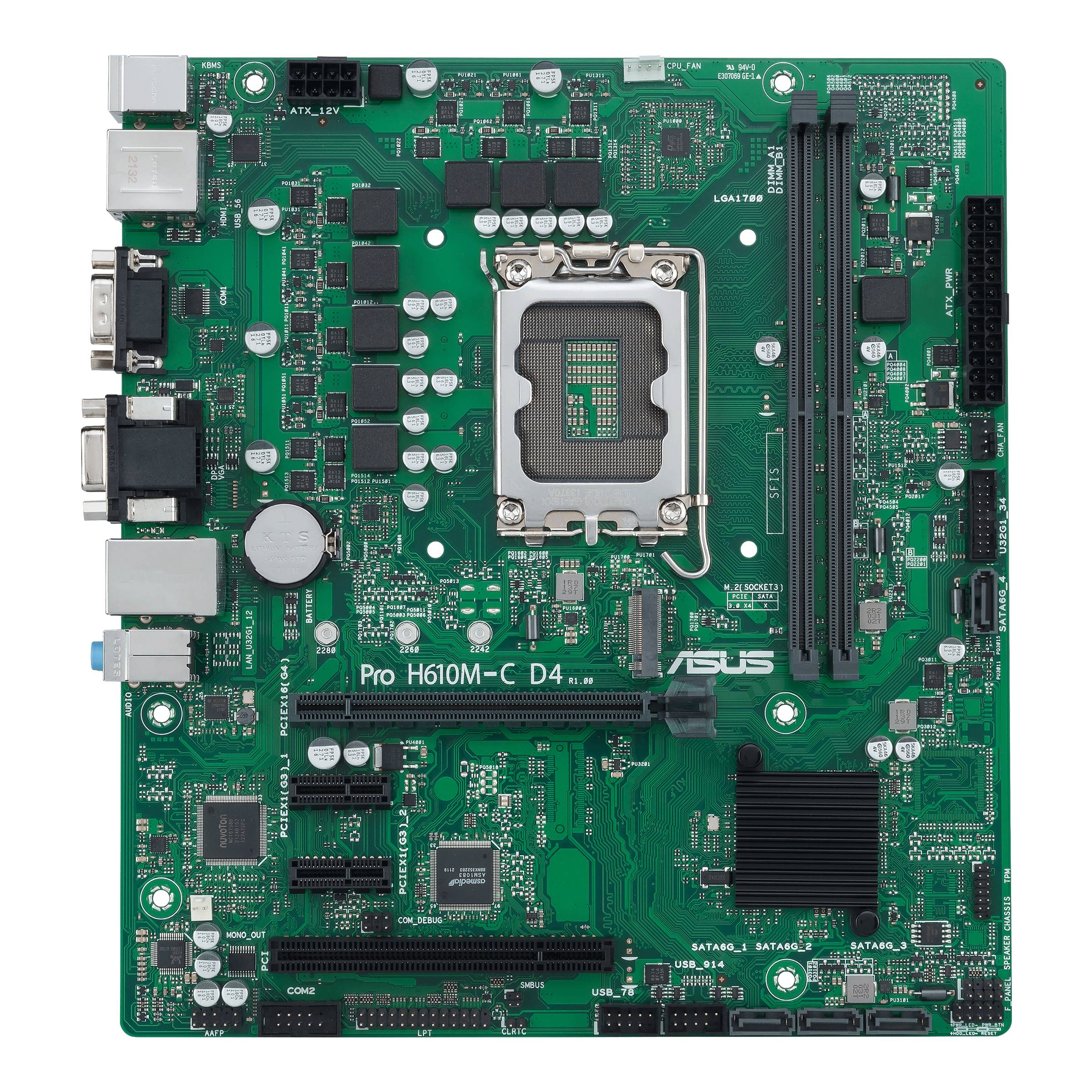 Asus PRO H610M-C D4-CSM Mainboard Sockel (PC) Intel® LGA 1700 Formfaktor (Details) Micro-ATX Mainboard-Chipsatz Intel® H610