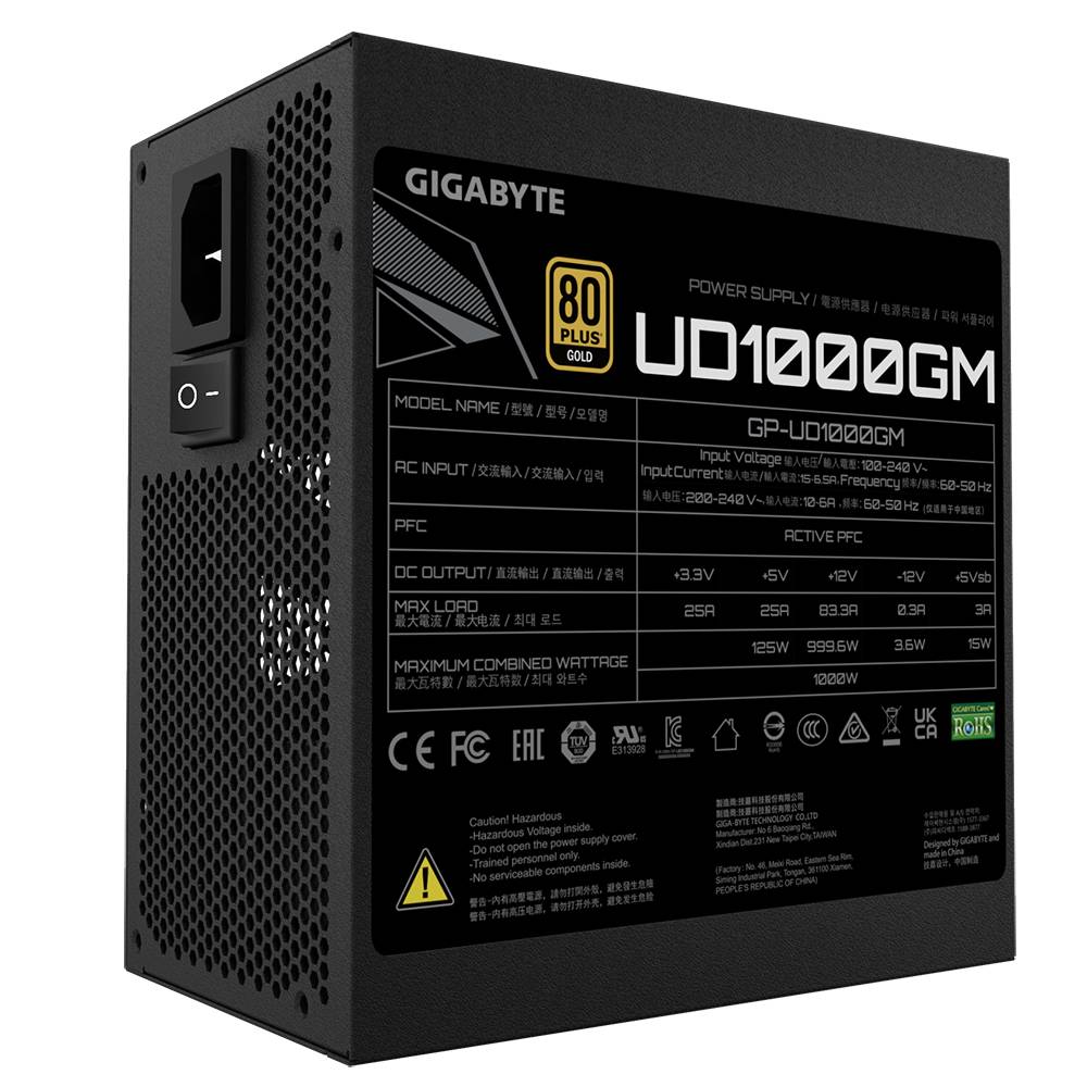 Gigabyte UD1000GM PC Netzteil 1000 W 80PLUS® Gold