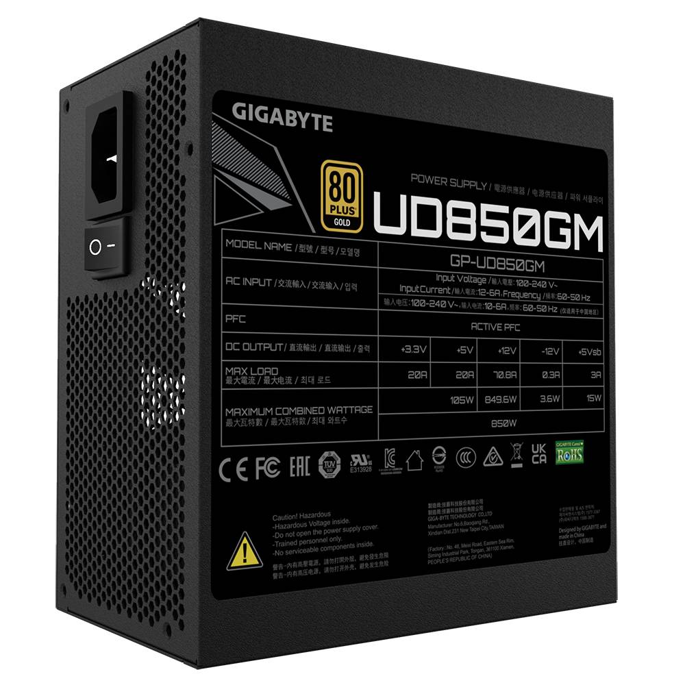 Gigabyte UD850GM PC Netzteil 850 W 80PLUS® Gold
