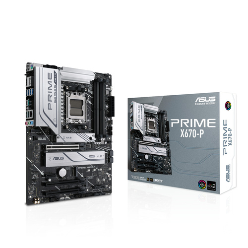 Asus PRIME X670-P Mainboard Sockel (PC) AMD AM5 Formfaktor (Details) ATX Mainboard-Chipsatz AMD® X670