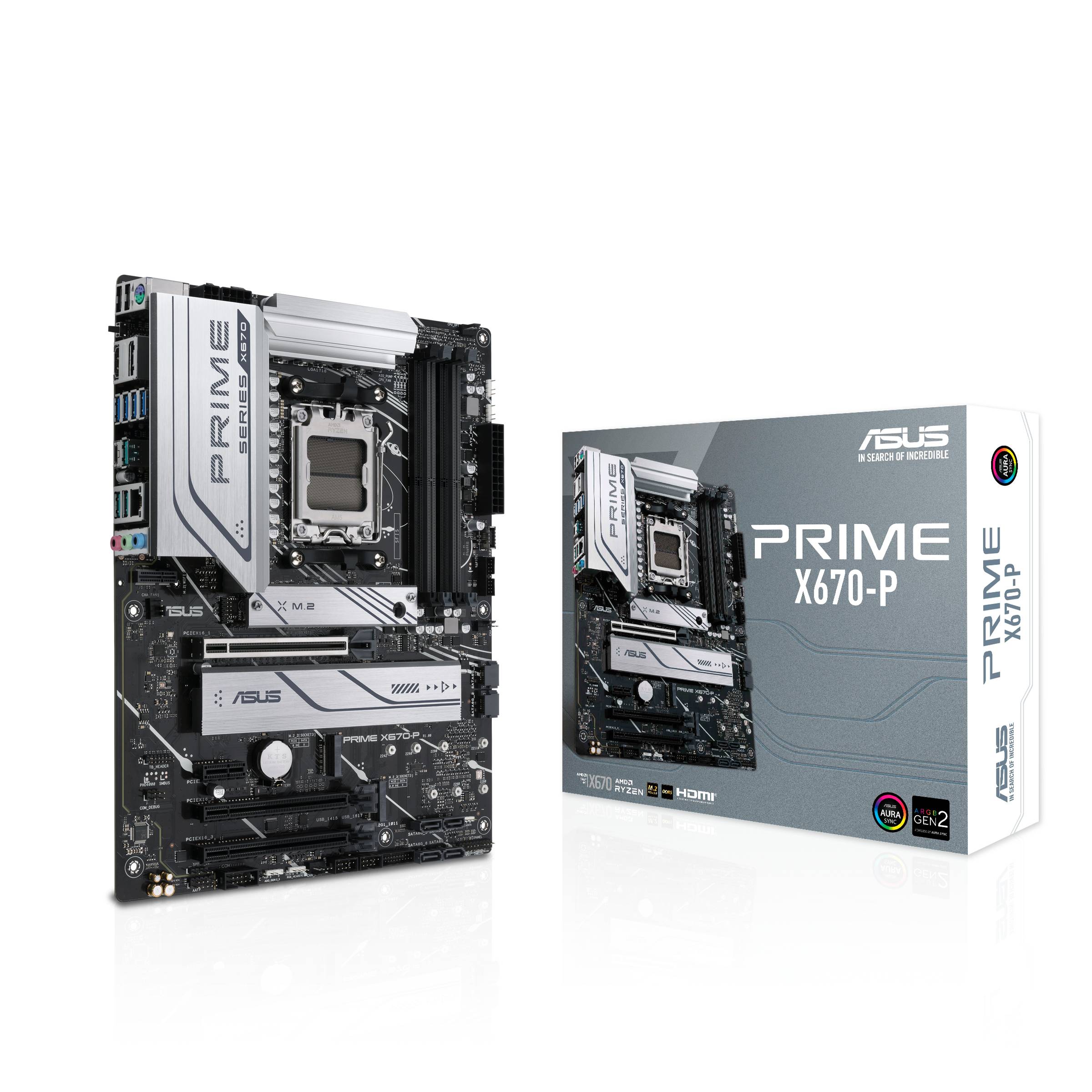 Asus PRIME X670-P Mainboard Sockel (PC) AMD® AM5 Formfaktor (Details) ATX Mainboard-Chipsatz AMD® X670