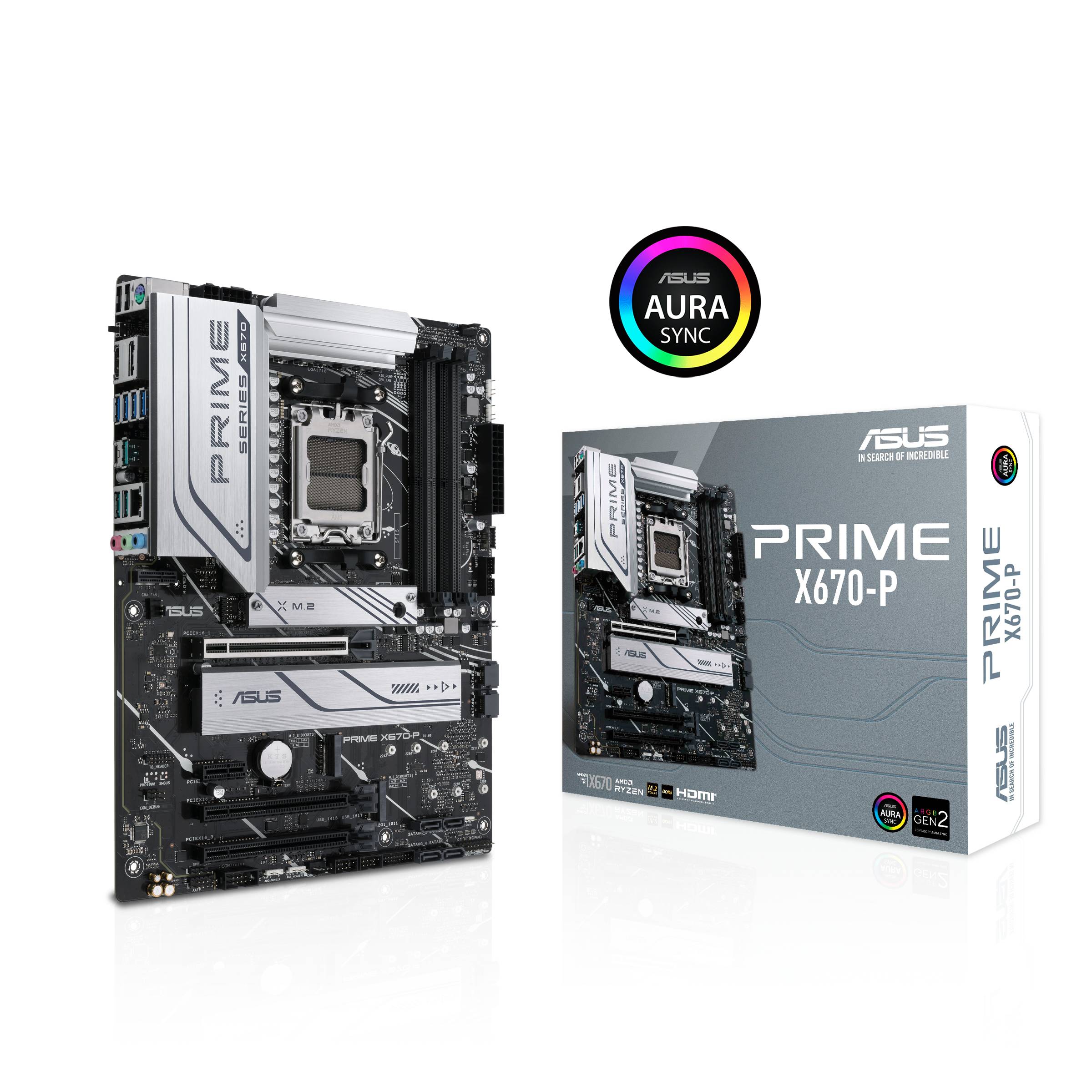 Asus PRIME X670-P Mainboard Sockel (PC) AMD® AM5 Formfaktor (Details) ATX Mainboard-Chipsatz AMD® X670