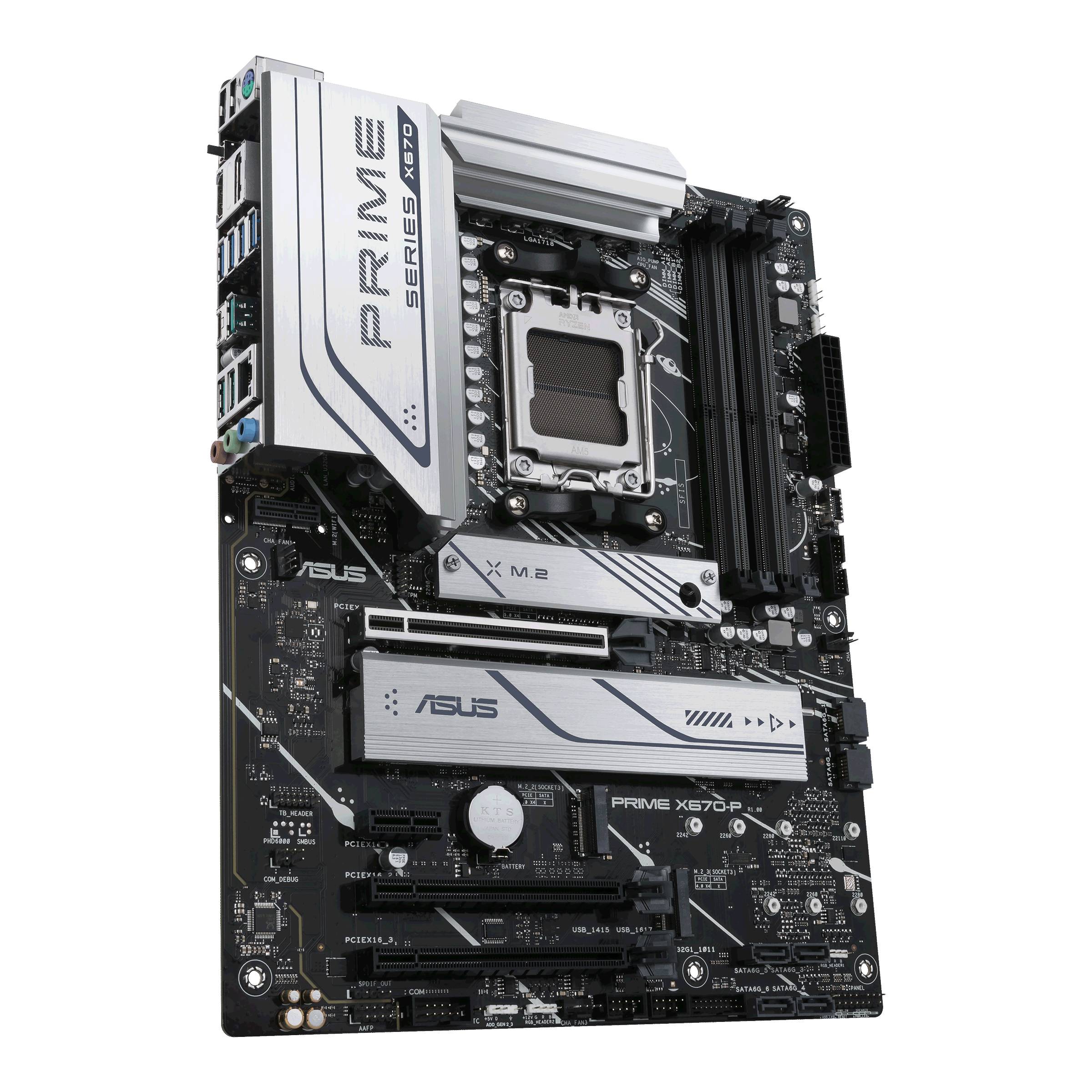 Asus PRIME X670-P Mainboard Sockel (PC) AMD® AM5 Formfaktor (Details) ATX Mainboard-Chipsatz AMD® X670