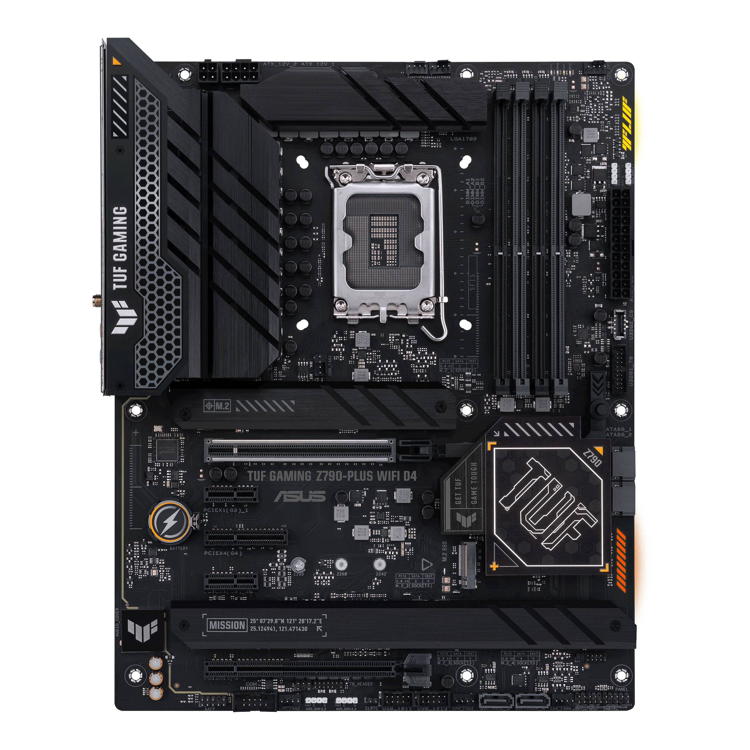 Asus TUF GAMING Z790-PLUS WIFI D4 Mainboard Sockel (PC) Intel® LGA 1700 Formfaktor (Details) ATX Mainboard-Chipsatz Intel® Z790