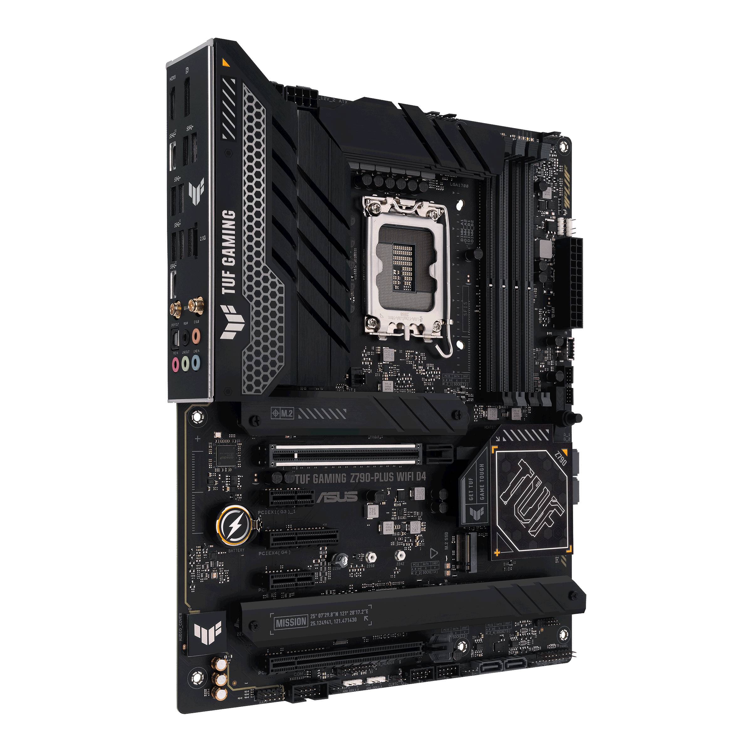Asus TUF GAMING Z790-PLUS WIFI D4 Mainboard Sockel (PC) Intel® LGA 1700 Formfaktor (Details) ATX Mainboard-Chipsatz Intel® Z790
