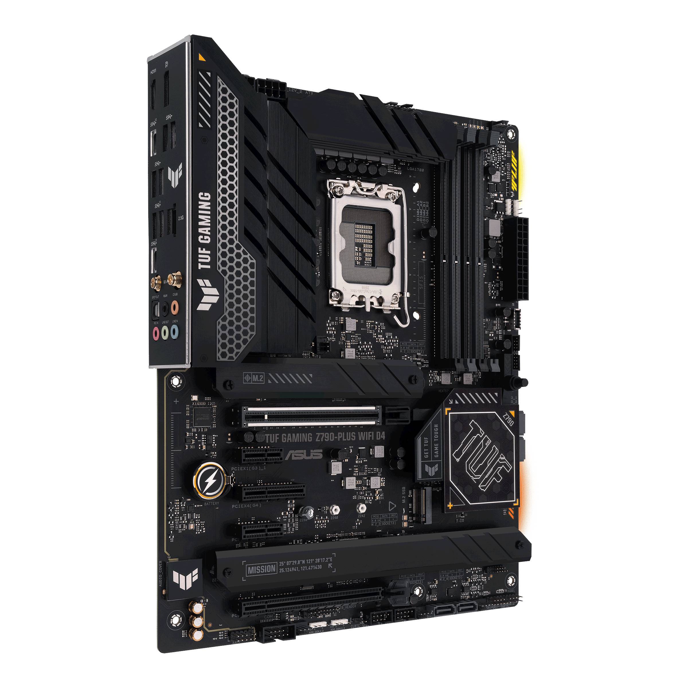 Asus TUF GAMING Z790-PLUS WIFI D4 Mainboard Sockel (PC) Intel® LGA 1700 Formfaktor (Details) ATX Mainboard-Chipsatz Intel® Z790