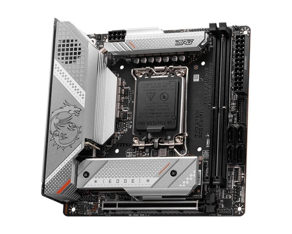 MSI MPG Z790I EDGE WIFI Mainboard Sockel (PC) Intel® LGA 1700 Formfaktor (Details) Mini-ITX Mainboard-Chipsatz Intel® Z790