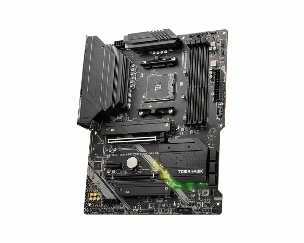 MSI MAG B550 TOMAHAWK MAX WIFI Mainboard Sockel (PC) AMD® AM4 Formfaktor (Details) ATX Mainboard-Chipsatz AMD® B550