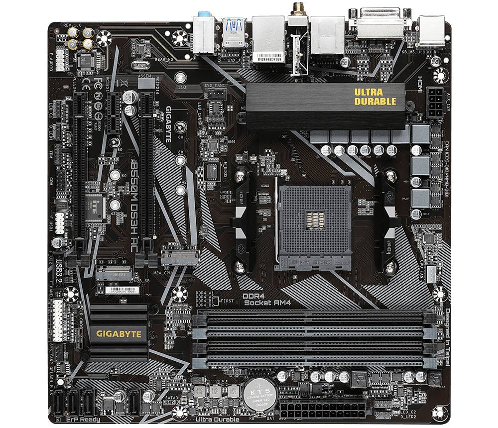 Gigabyte B550M DS3H AC Mainboard Sockel (PC) AMD® AM4 Formfaktor (Details) Micro-ATX Mainboard-Chipsatz AMD® B550