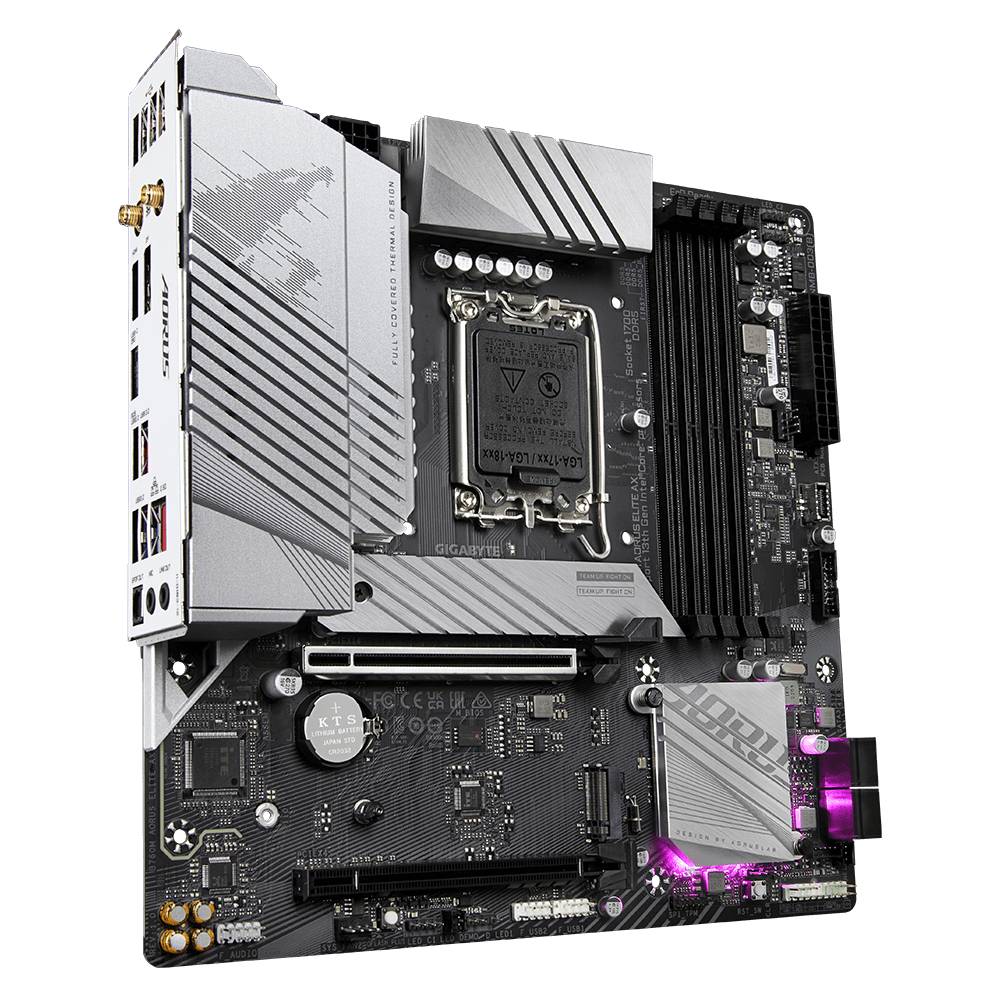 Gigabyte B760M AORUS ELITE AX Mainboard Sockel (PC) Intel® LGA 1700 Formfaktor (Details) Micro-ATX Mainboard-Chipsatz Intel® B760