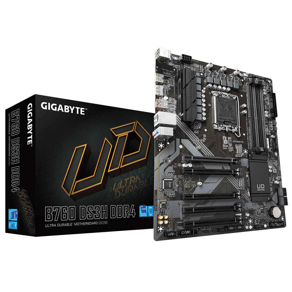 Gigabyte B760 DS3H DDR4 Mainboard Sockel (PC) Intel® 1700 Formfaktor (Details) ATX Mainboard-Chipsatz Intel® B760 Express
