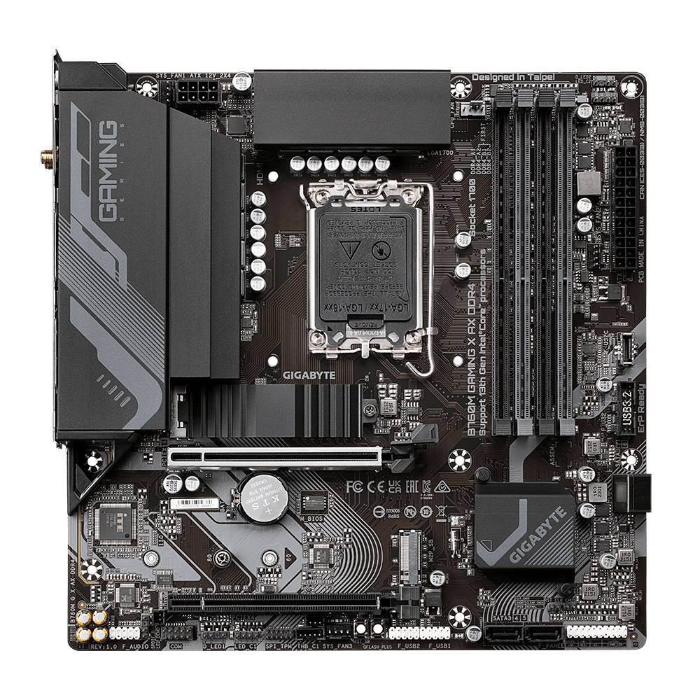 Gigabyte B760M GAMING X AX DDR4 Mainboard Sockel (PC) Intel® LGA 1700 Formfaktor (Details) Micro-ATX Mainboard-Chipsatz Intel® B760