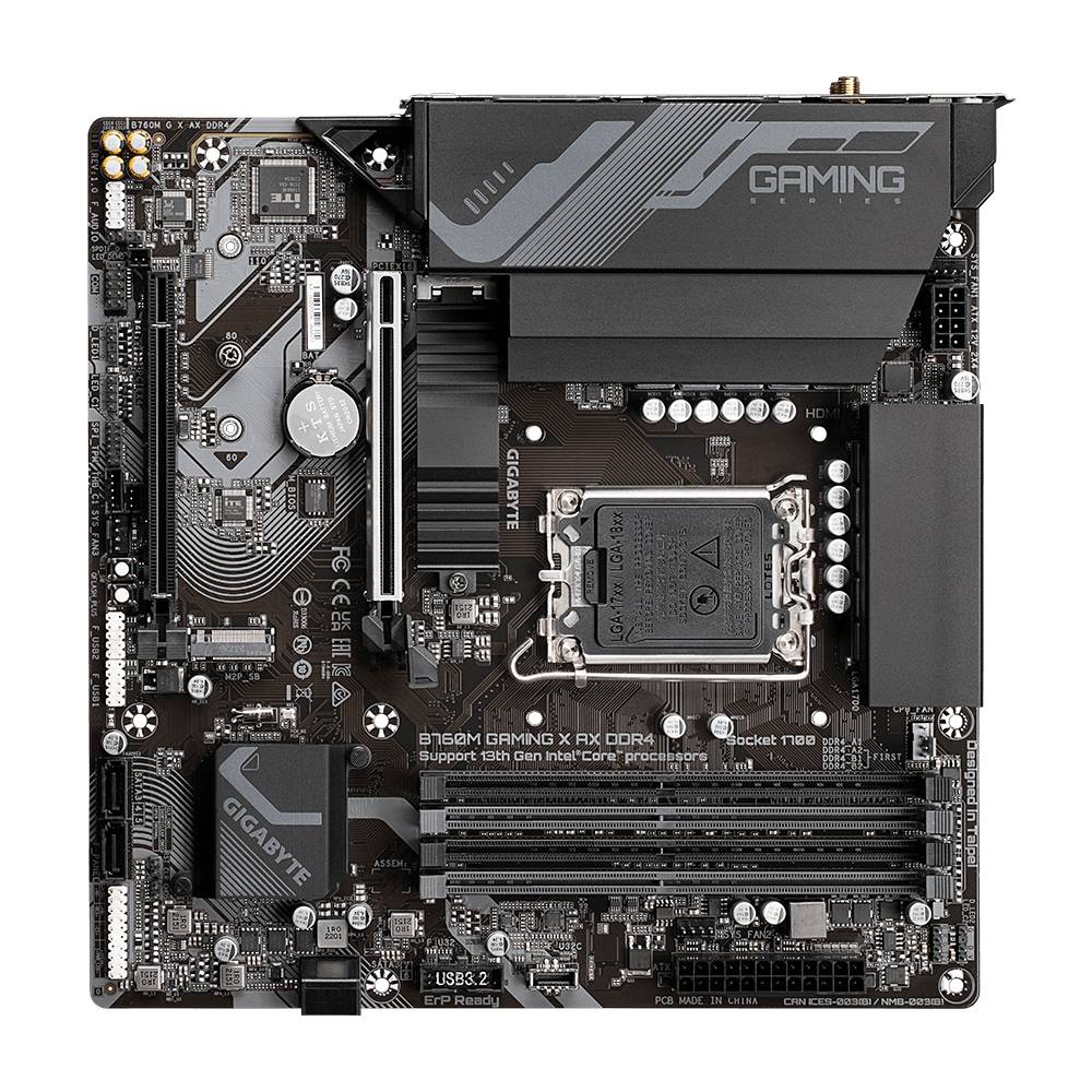 Gigabyte B760M GAMING X AX DDR4 Mainboard Sockel (PC) Intel® LGA 1700 Formfaktor (Details) Micro-ATX Mainboard-Chipsatz Intel® B760