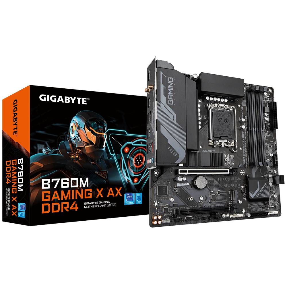 Gigabyte B760M GAMING X AX DDR4 Mainboard Sockel (PC) Intel® LGA 1700 Formfaktor (Details) Micro-ATX Mainboard-Chipsatz Intel® B760