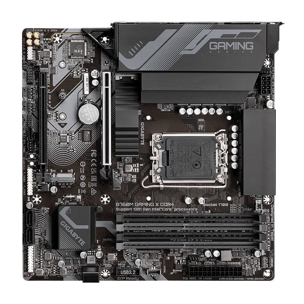 Gigabyte B760M GAMING X DDR4 Mainboard Sockel (PC) Intel® LGA 1700 Formfaktor (Details) Micro-ATX Mainboard-Chipsatz Intel® B760