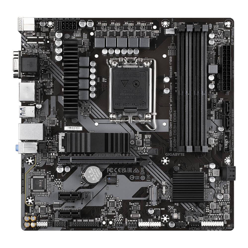 Gigabyte B760M DS3H DDR4 Mainboard Sockel (PC) Intel® LGA 1700 Formfaktor (Details) Micro-ATX Mainboard-Chipsatz Intel® B760