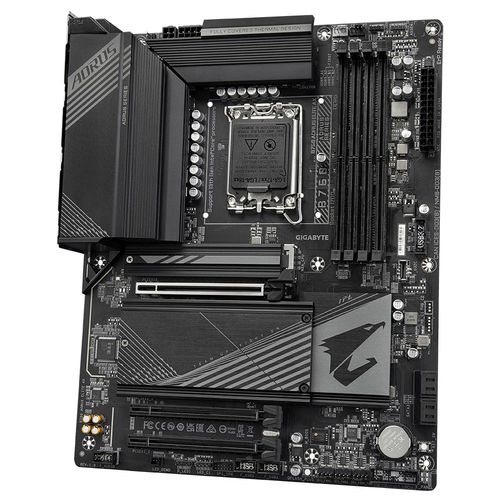 Gigabyte B760 AORUS ELITE AX (rev. 1.0) Mainboard Sockel (PC) Intel® LGA 1700 Formfaktor (Details) Micro-ATX Mainboard-Chipsatz Intel® B760