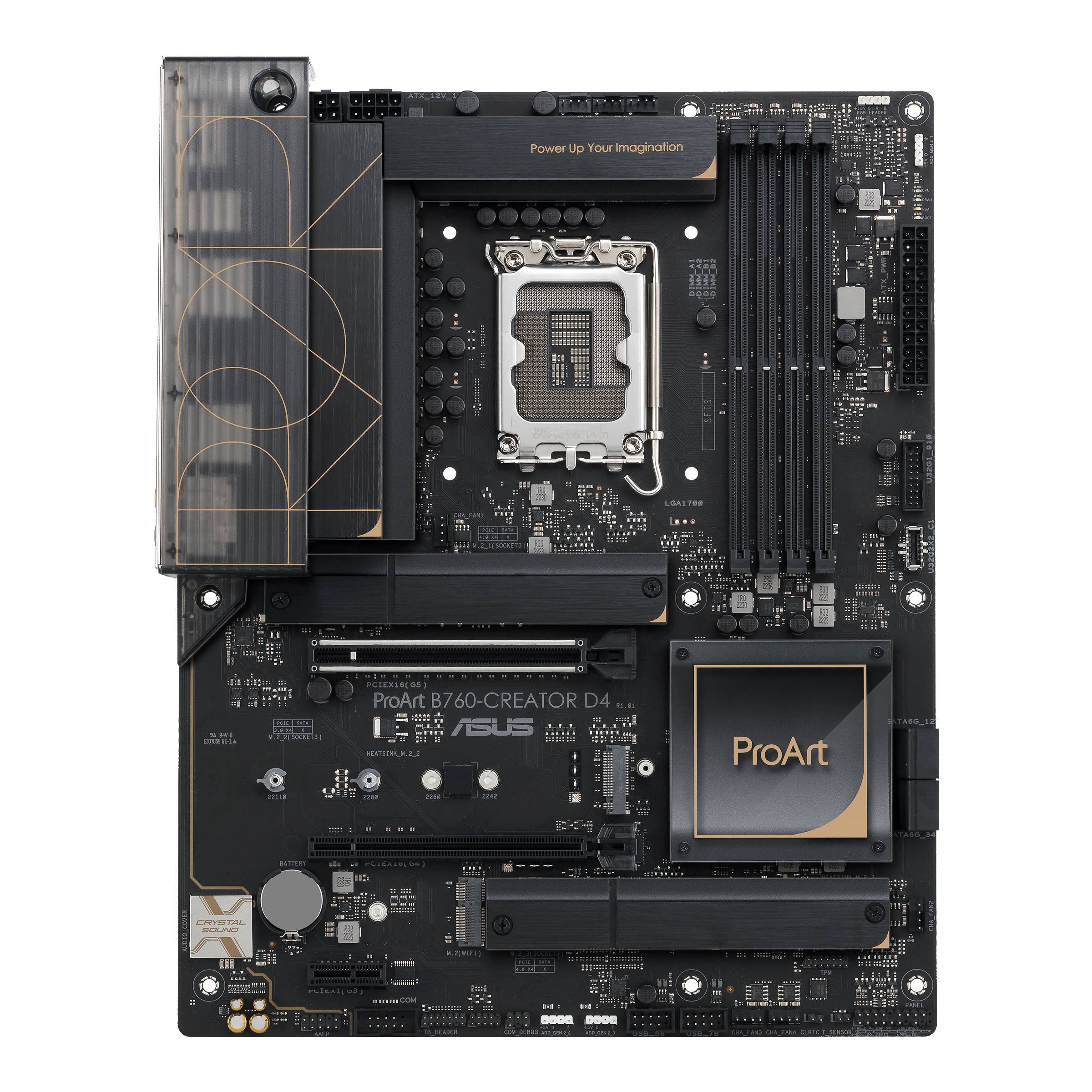 Asus PROART B760-CREATOR D4 Mainboard Sockel (PC) Intel® LGA 1700 Formfaktor (Details) ATX Mainboard-Chipsatz Intel® B760