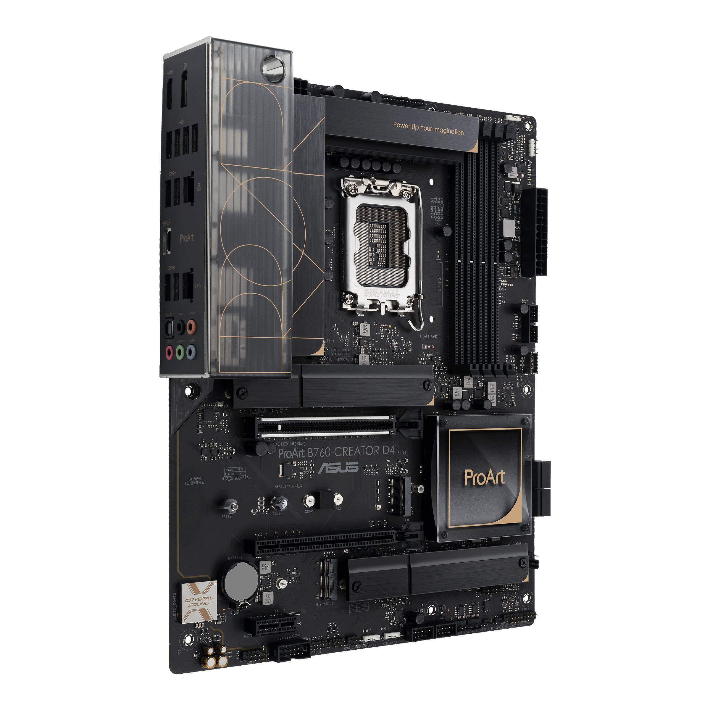 Asus PROART B760-CREATOR D4 Mainboard Sockel (PC) Intel® LGA 1700 Formfaktor (Details) ATX Mainboard-Chipsatz Intel® B760